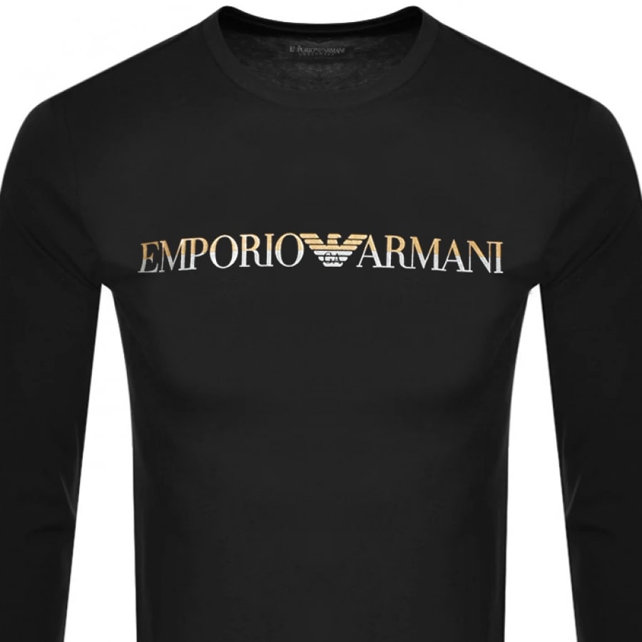 Alternative Image for ProductEmporio Armani Lounge Long Sleeved T Shirt Black2